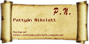 Pattyán Nikolett névjegykártya