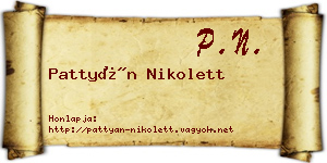 Pattyán Nikolett névjegykártya
