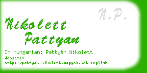 nikolett pattyan business card